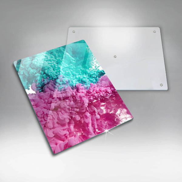 Kryt na indukčnú dosku Tyrkysovo-ružový dym