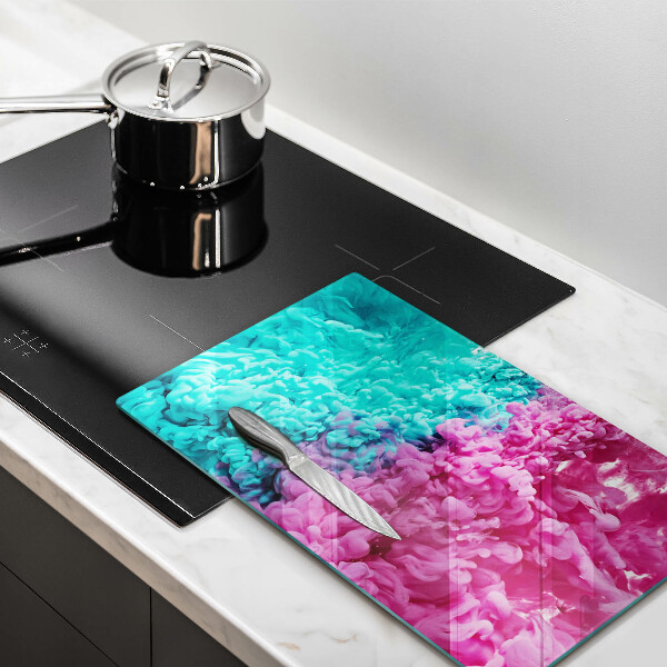 Kryt na indukčnú dosku Tyrkysovo-ružový dym