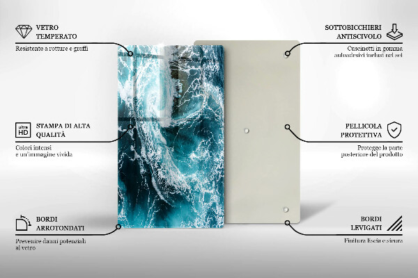 Kryt na indukčnú dosku Peniace vlny vody