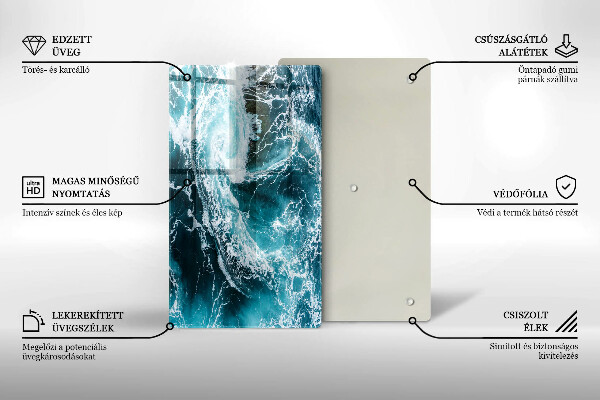 Kryt na indukčnú dosku Peniace vlny vody