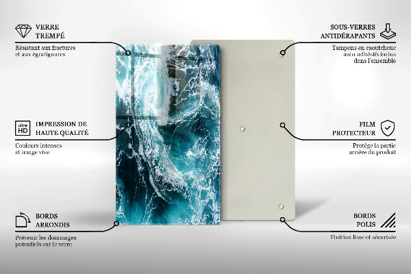 Kryt na indukčnú dosku Peniace vlny vody