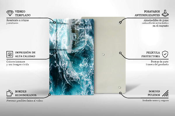 Kryt na indukčnú dosku Peniace vlny vody