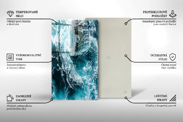Kryt na indukčnú dosku Peniace vlny vody