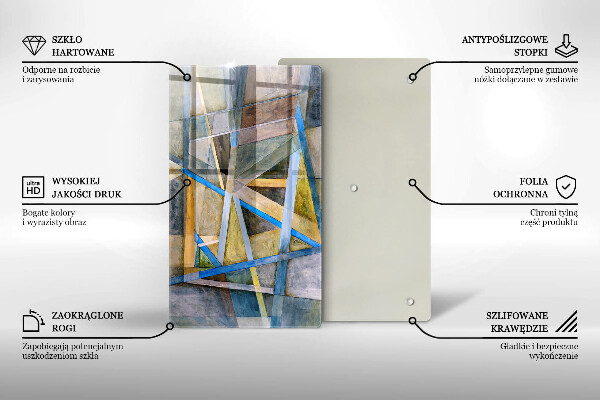 Kryt na sporák Maľované čiary abstrakcie