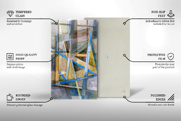 Kryt na sporák Maľované čiary abstrakcie