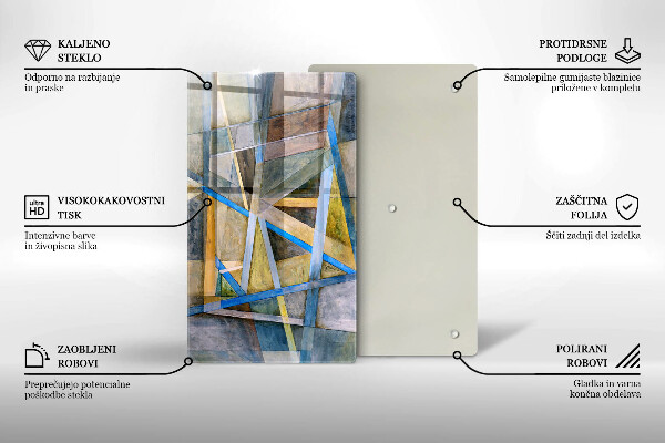 Kryt na sporák Maľované čiary abstrakcie