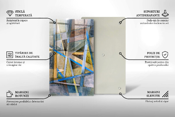 Kryt na sporák Maľované čiary abstrakcie