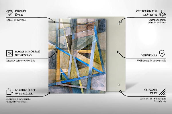 Kryt na sporák Maľované čiary abstrakcie