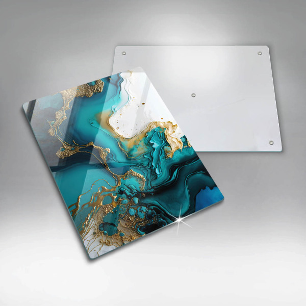 Kryt na indukčnú dosku Tyrkysová abstrakcia