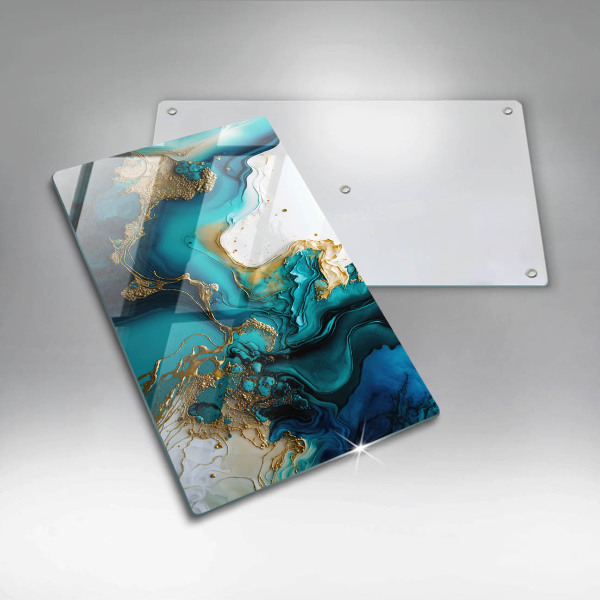 Kryt na indukčnú dosku Tyrkysová abstrakcia