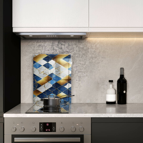 Kryt na indukčnú dosku Zlaté mramorové kosoštvorce