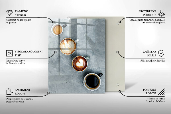 Kryt na indukčnú dosku Kuchyňa - hrnčeky na kávu