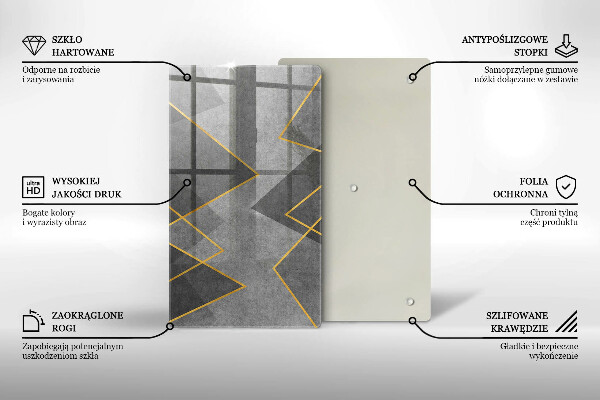Kryt na indukčnú dosku Ostré tvary