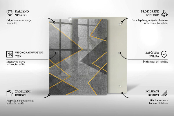 Kryt na indukčnú dosku Ostré tvary