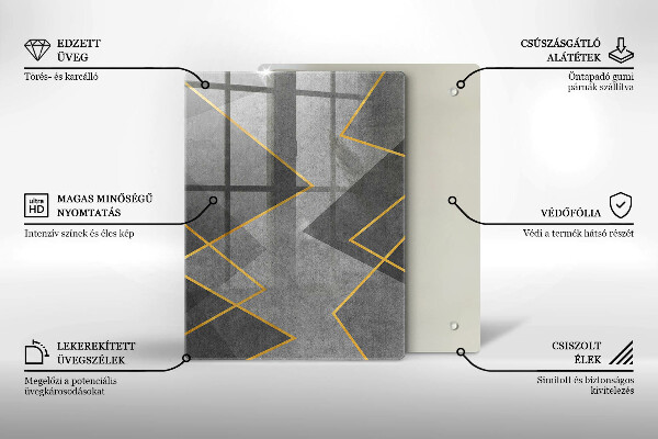Kryt na indukčnú dosku Ostré tvary