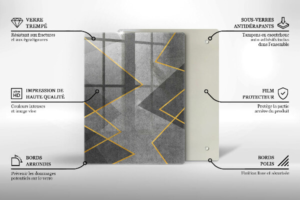 Kryt na indukčnú dosku Ostré tvary