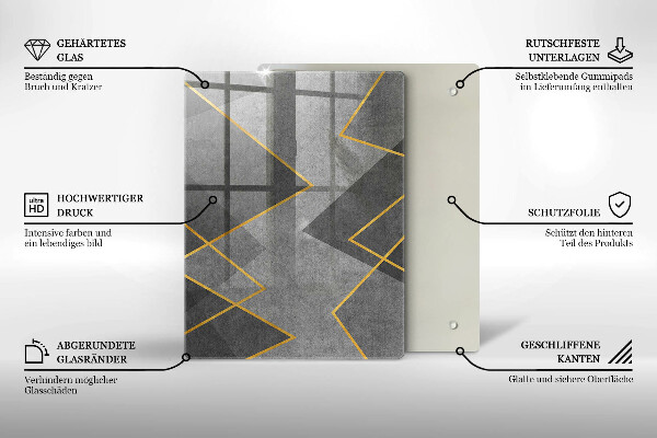 Kryt na indukčnú dosku Ostré tvary