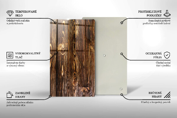 Kryt na indukčnú dosku Textúra dreva