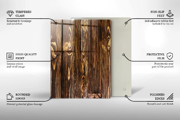 Kryt na indukčnú dosku Textúra dreva