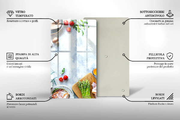 Kryt na indukčnú dosku Ingrediencie v kuchyni