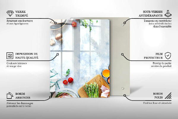 Kryt na indukčnú dosku Ingrediencie v kuchyni