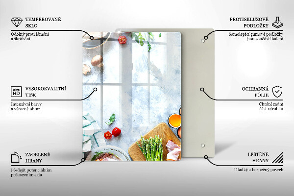 Kryt na indukčnú dosku Ingrediencie v kuchyni