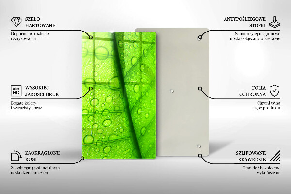Kryt na sporák Detailný záber na list