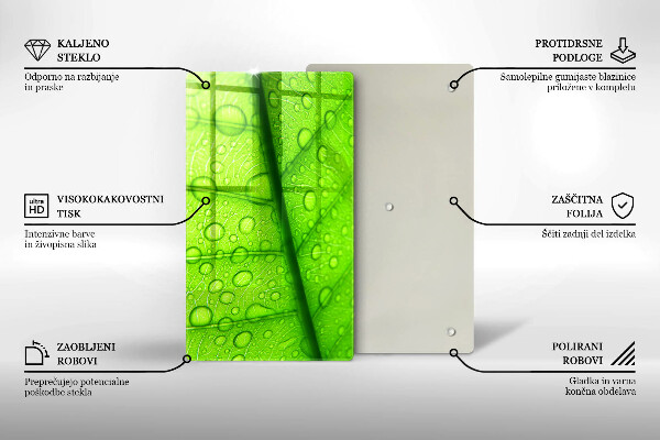Kryt na sporák Detailný záber na list