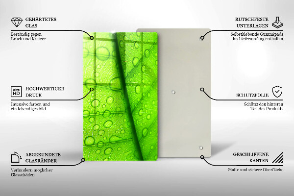 Kryt na sporák Detailný záber na list