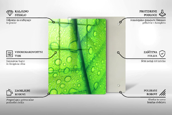 Kryt na sporák Detailný záber na list