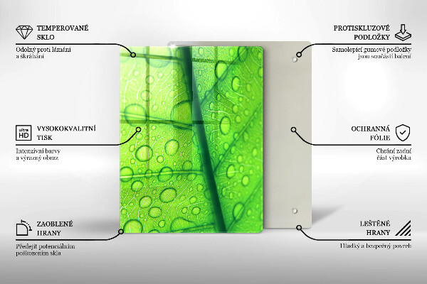 Kryt na sporák Detailný záber na list