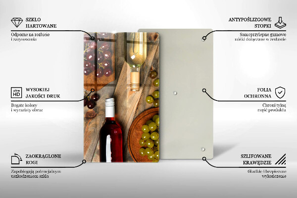 Kryt na sporák Fľaše na víno a hrozno