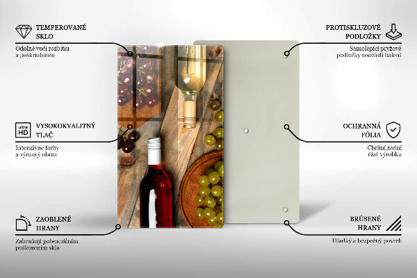 Kryt na sporák Fľaše na víno a hrozno