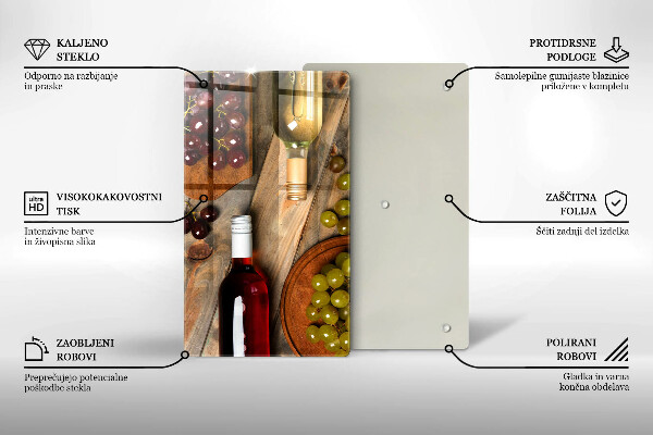 Kryt na sporák Fľaše na víno a hrozno