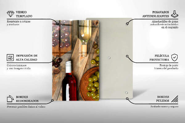 Kryt na sporák Fľaše na víno a hrozno