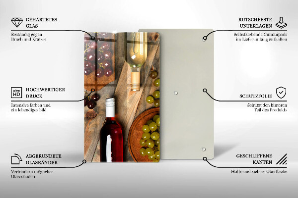 Kryt na sporák Fľaše na víno a hrozno