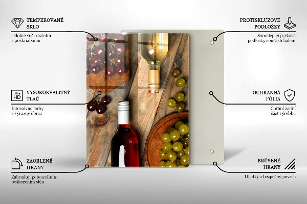 Kryt na sporák Fľaše na víno a hrozno