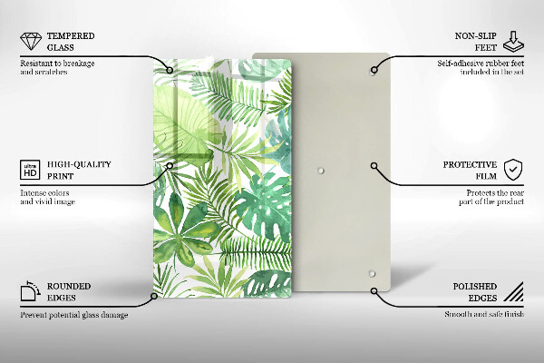 Kryt na sporák Akvarelové boho listy