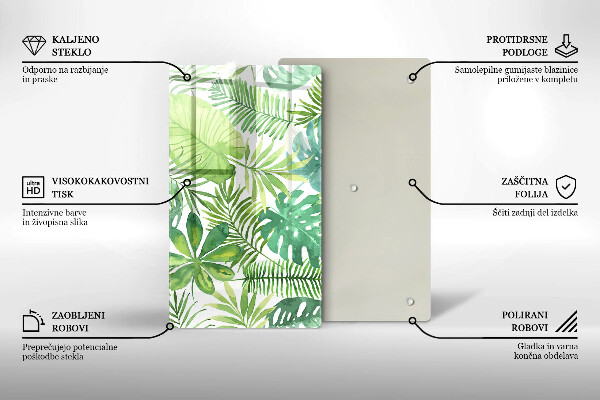 Kryt na sporák Akvarelové boho listy