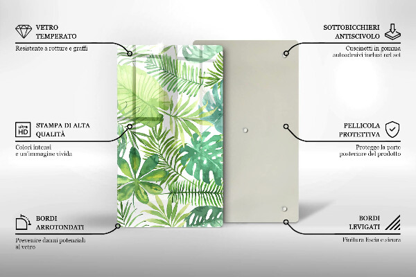 Kryt na sporák Akvarelové boho listy