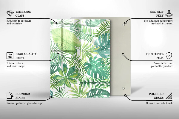 Kryt na sporák Akvarelové boho listy