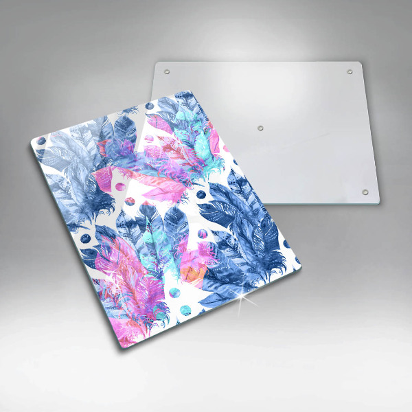 Kryt na indukčnú dosku Perie boho ilustrácie