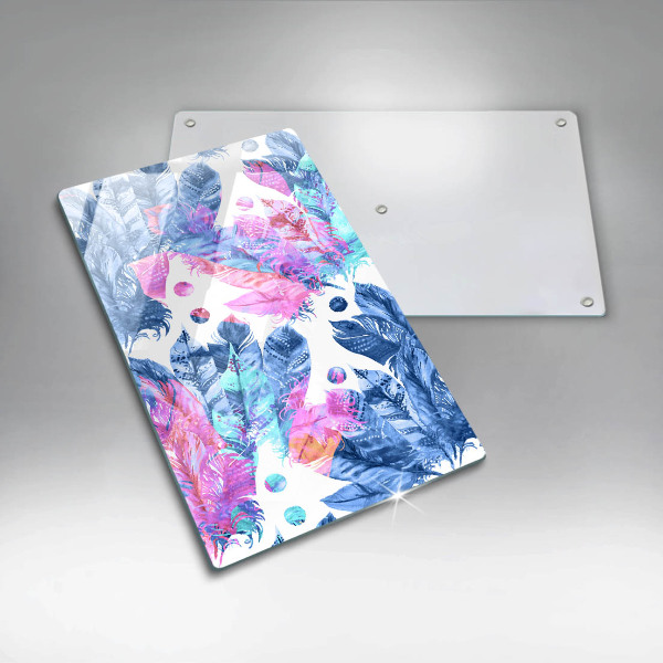 Kryt na indukčnú dosku Perie boho ilustrácie