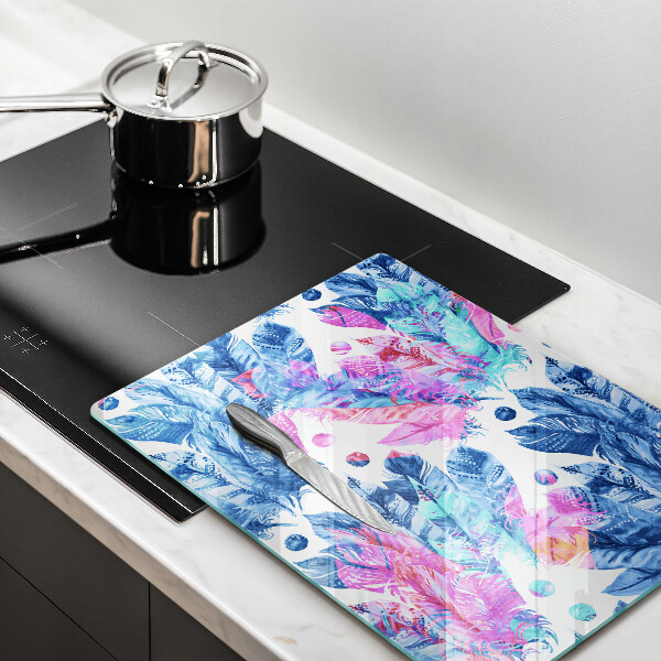 Kryt na indukčnú dosku Perie boho ilustrácie