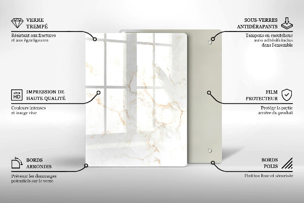 Kryt na sporák Elegantný mramorový kameň