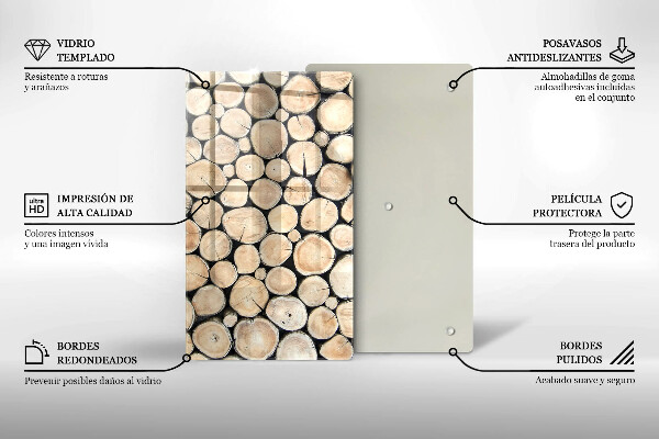 Kryt na sporák Drevené kmene stromov