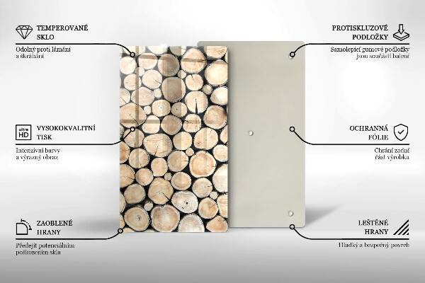 Kryt na sporák Drevené kmene stromov