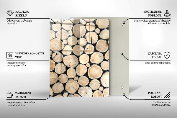 Kryt na sporák Drevené kmene stromov