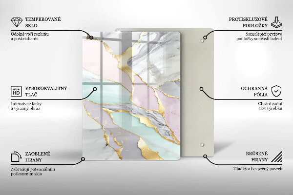 Kryt na indukčnú dosku Pastelový mramor