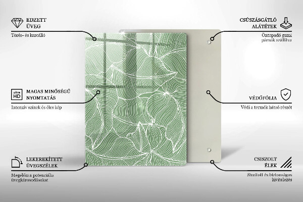 Kryt na indukčnú dosku Lineárne listy